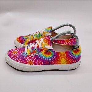 Superga 2750 Cotu Classic Tie Dye Print Sneakers Womens Size 7.5 Multicolor